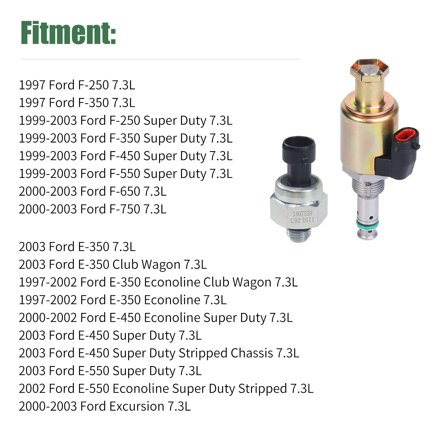 7.3 IPR Valve Injector Pressure Regulator & ICP Sensor Powerstroke with…
