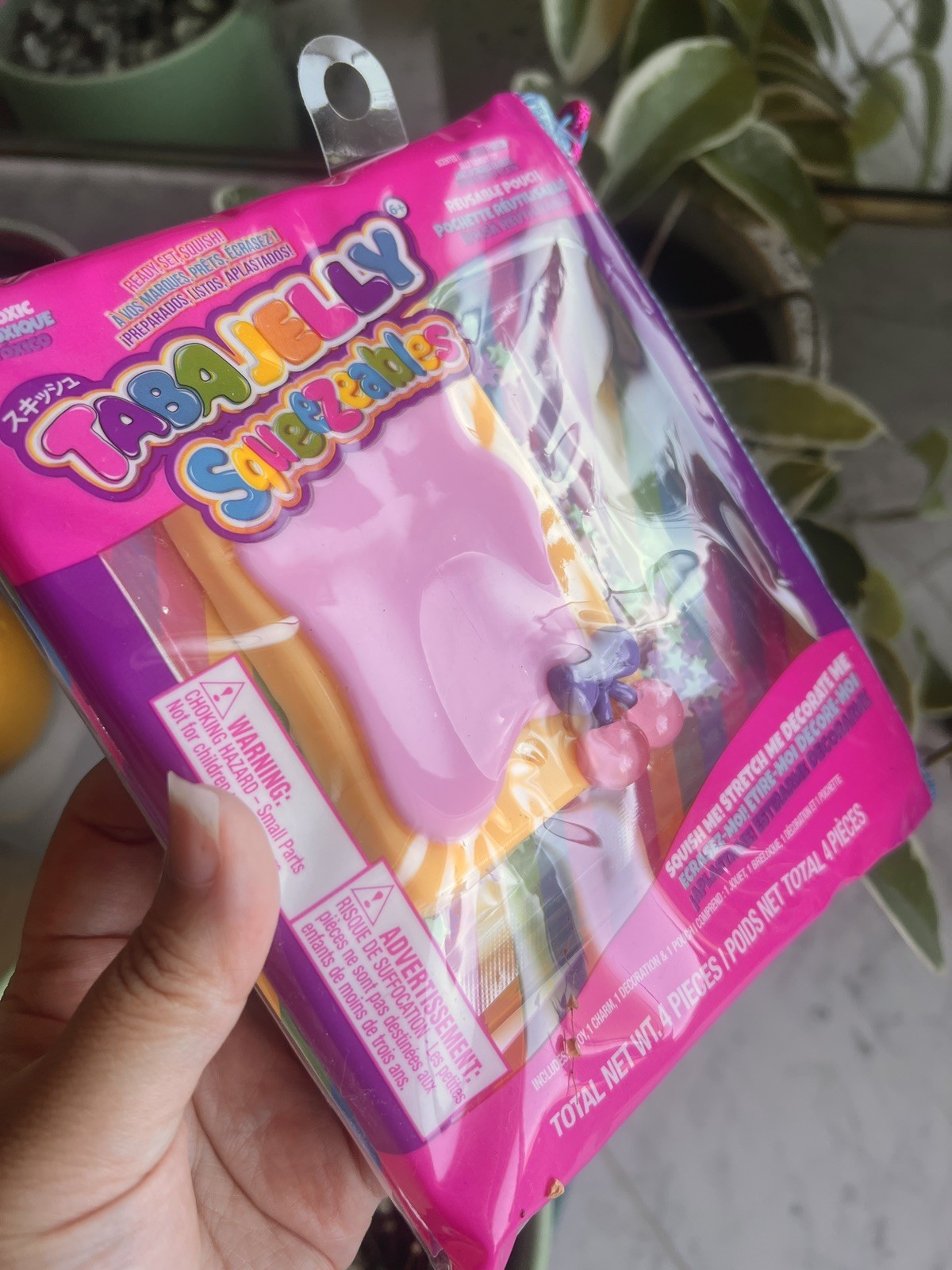 Taba Scented Pink Jelly Squishy Tart Toy DIY Decor Set Pouch 3″ x 2″ New