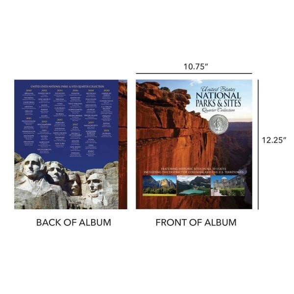 NATIONAL PARK 2010-2021 QUARTER COLLECTION MAP BOOK AMERICA THE BEAUTIFUL SERIES