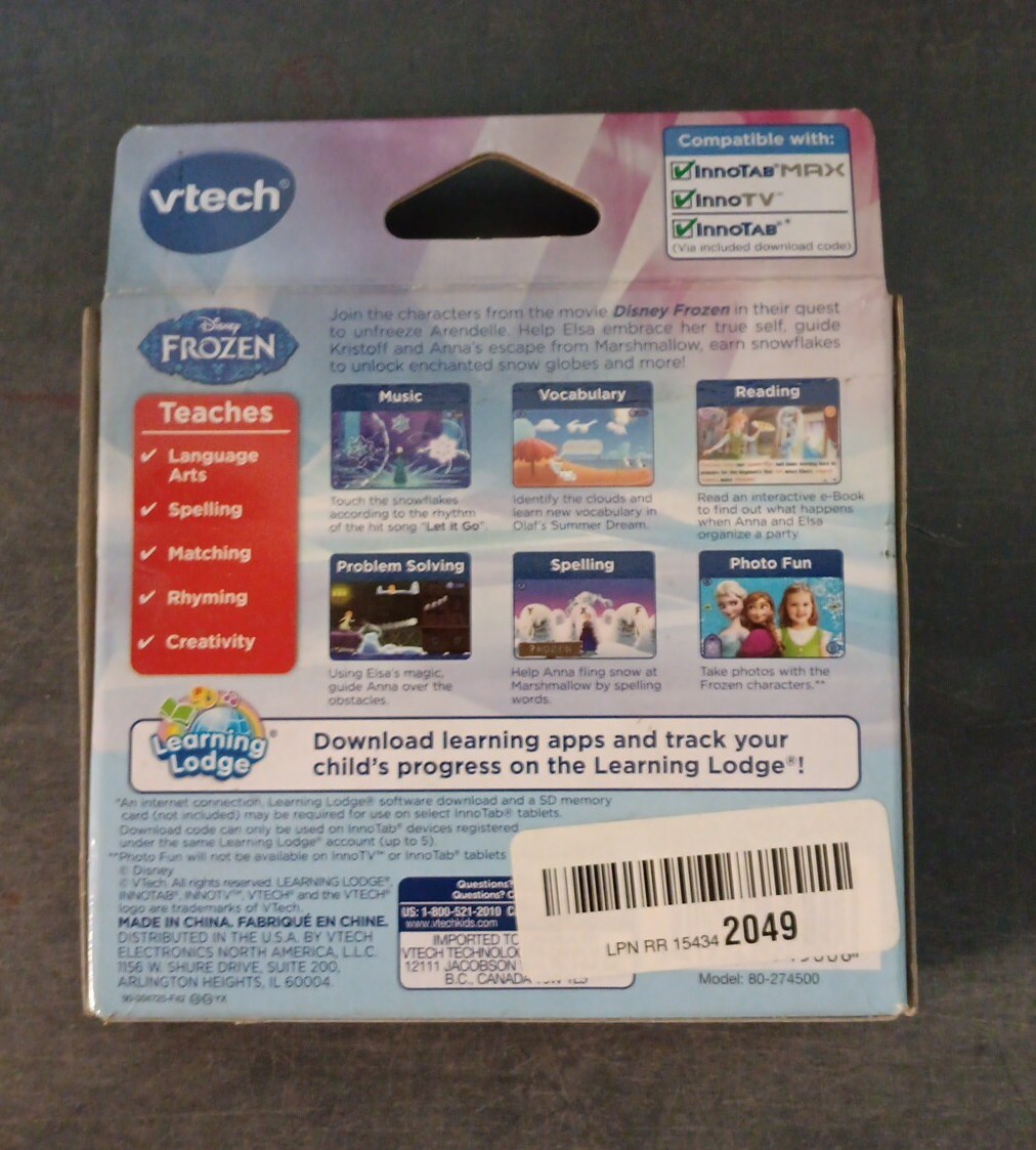 VTech Disney Frozen Language Arts : Ages 4-7 Years : InnoTab Learning Software