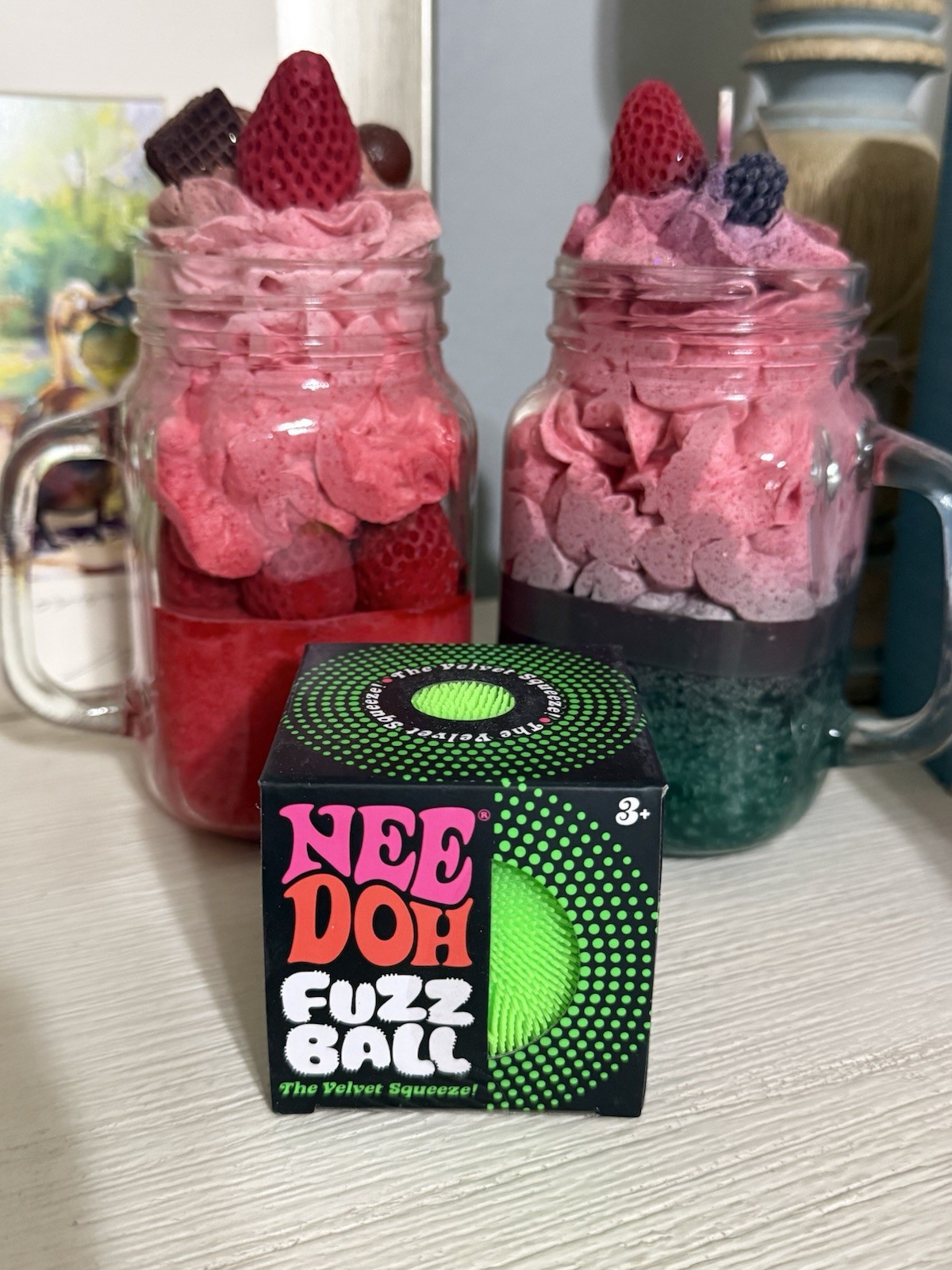 NEW Green Needoh FUZZ BALL Nee Doh Squishy Fuzzball AUTHENTIC US Squeeze Squish