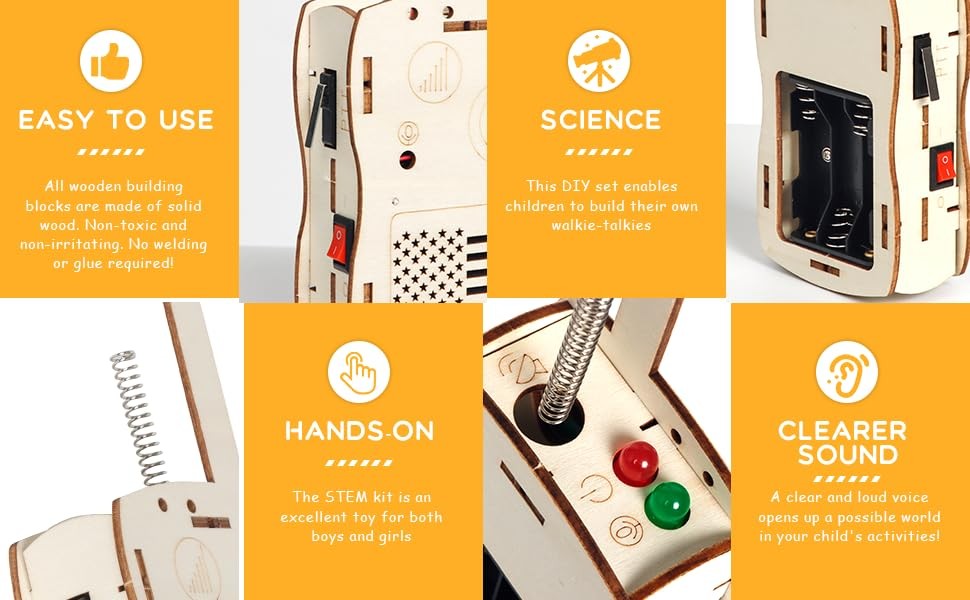 STEM Toys Science Kids Walkie Talkies for 6 7 8 9 10 11 12 13 14+ Years Old B…