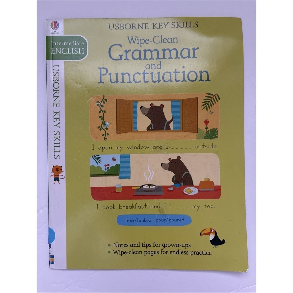 USBORNE Key Skills Lot 3 Wipe Clean Books Workbooks Intermediate MATH/LANGUAGE