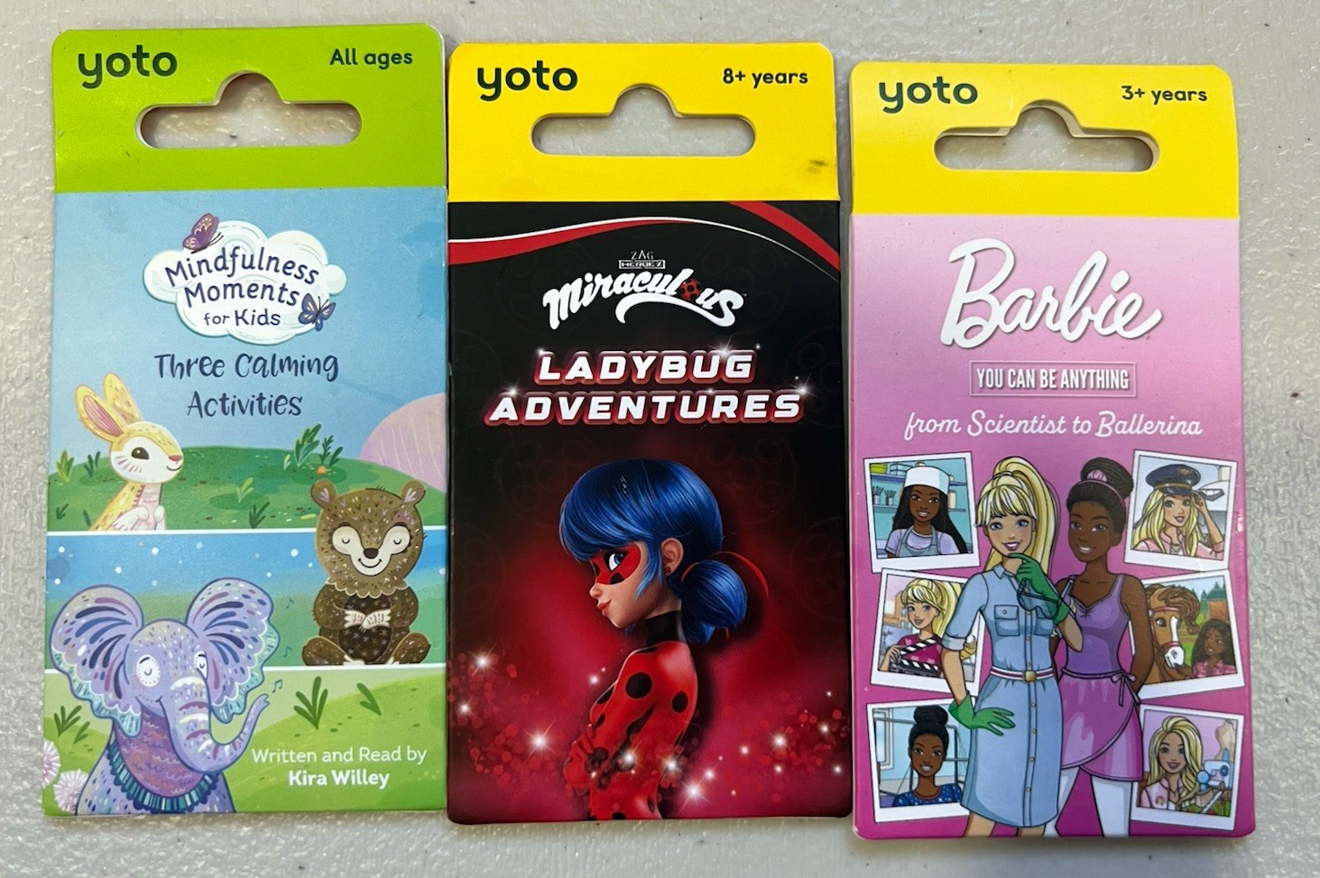 YOTO Audio Cards Lot – Brand New – 3 Total. Barbie, Lady Bug