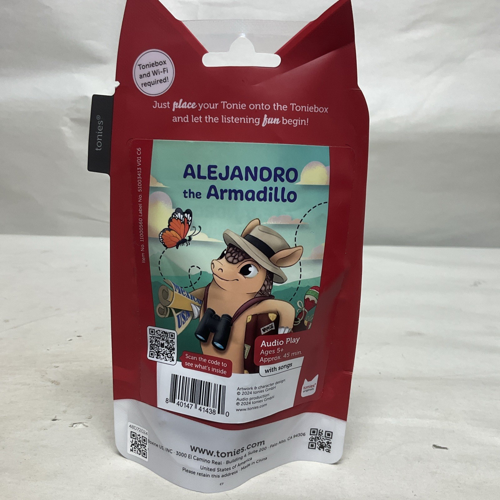 Alejandro the Armadillo Electronic Storybook Tonies- Toniesbox- Free S&H