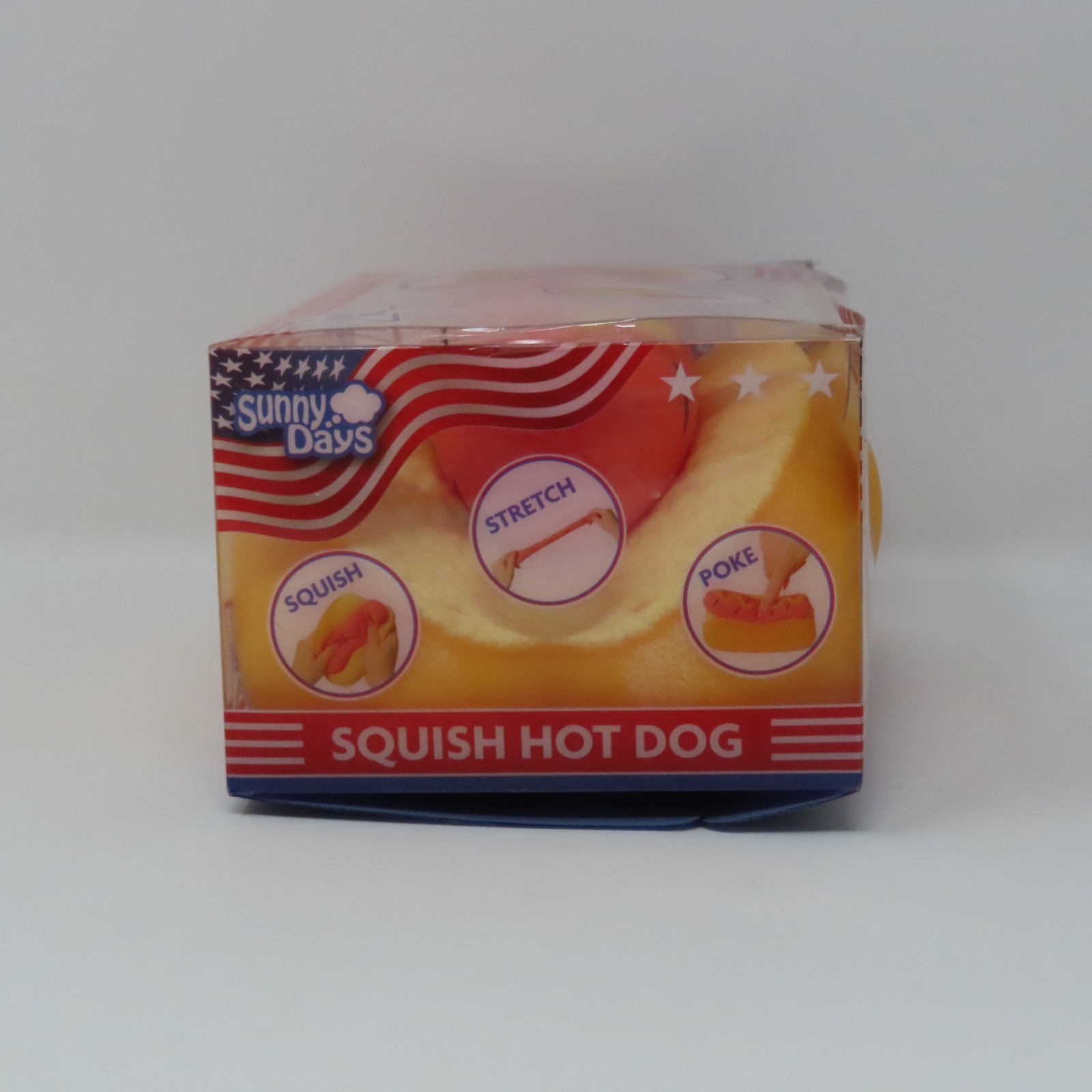 Sunny Days Squish Hot Dog 2-in-1 Squishy Sensory Toy Viral Squeeze NIP