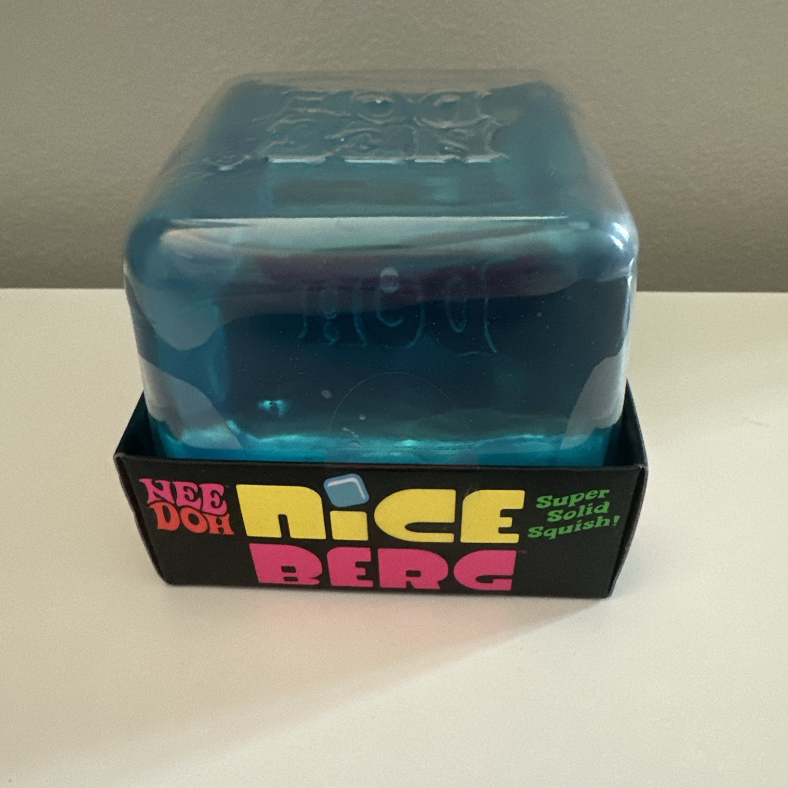 NeeDoh Nice Berg Blue XL Giant Nee Doh Niceberg Solid Squish Cube Ice Block