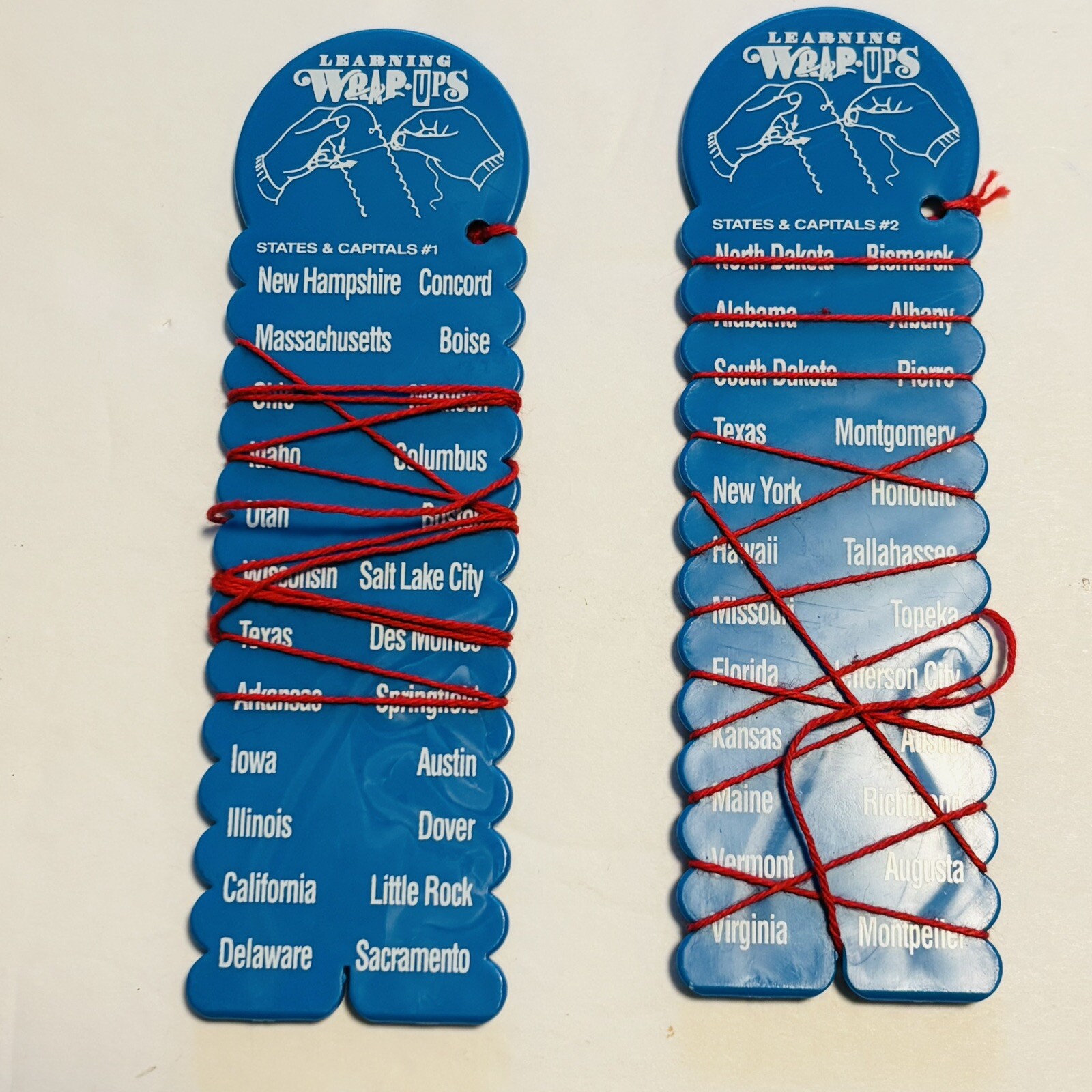 Learning Wrap Ups U.S. State Capitals & Abbreviations Set of 10 Self Correcting
