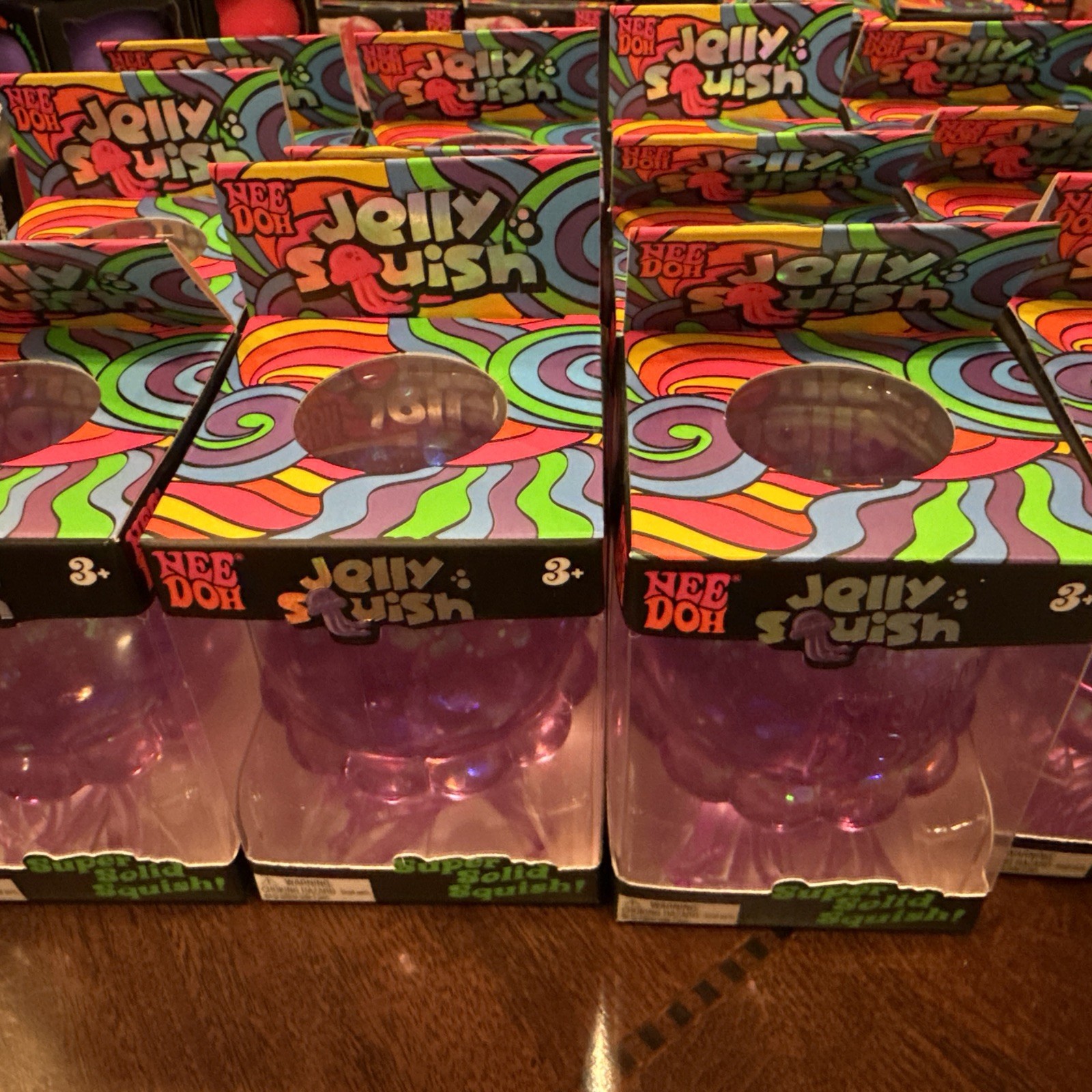 PURPLE NeeDoh JELLY SQUISH Sparkle Jellyfish Stress Toy Squishy Squeeze NEE DOH