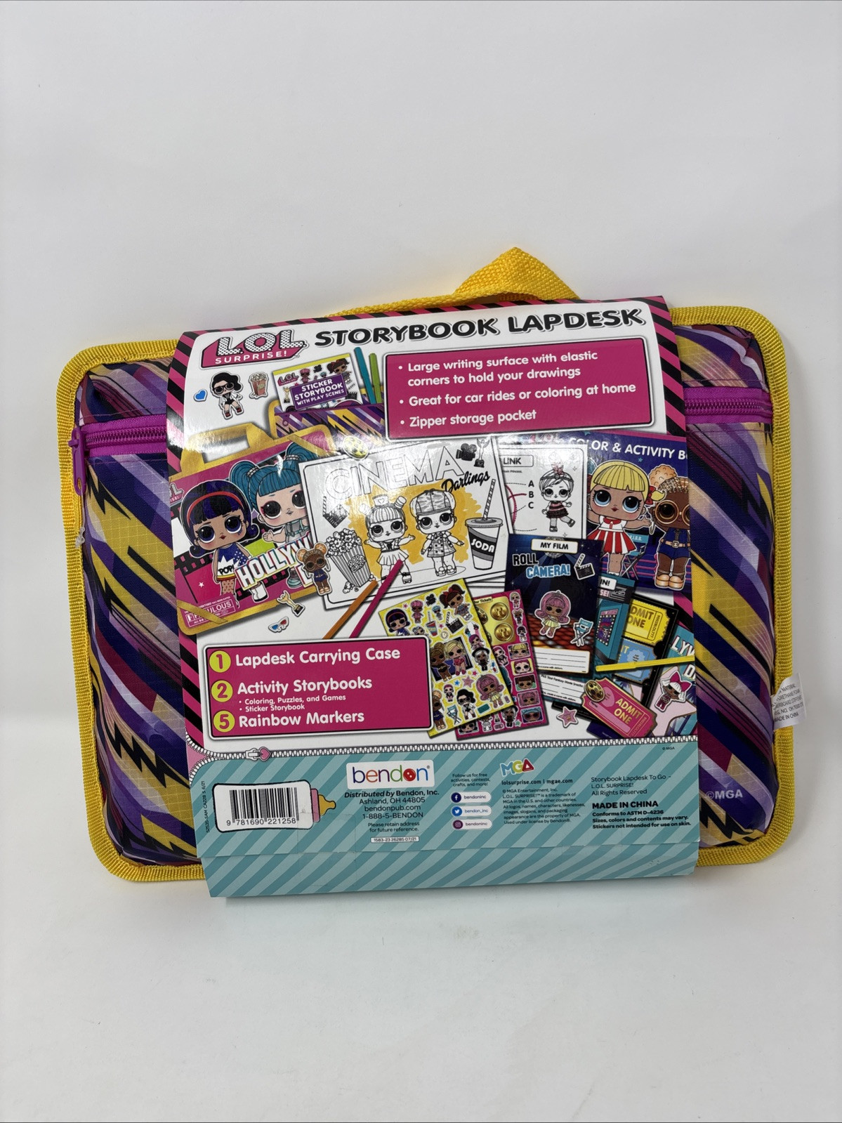 LOL Surprise Cinema Darlings Activity Lap Desk Set New Markers Stickers Games