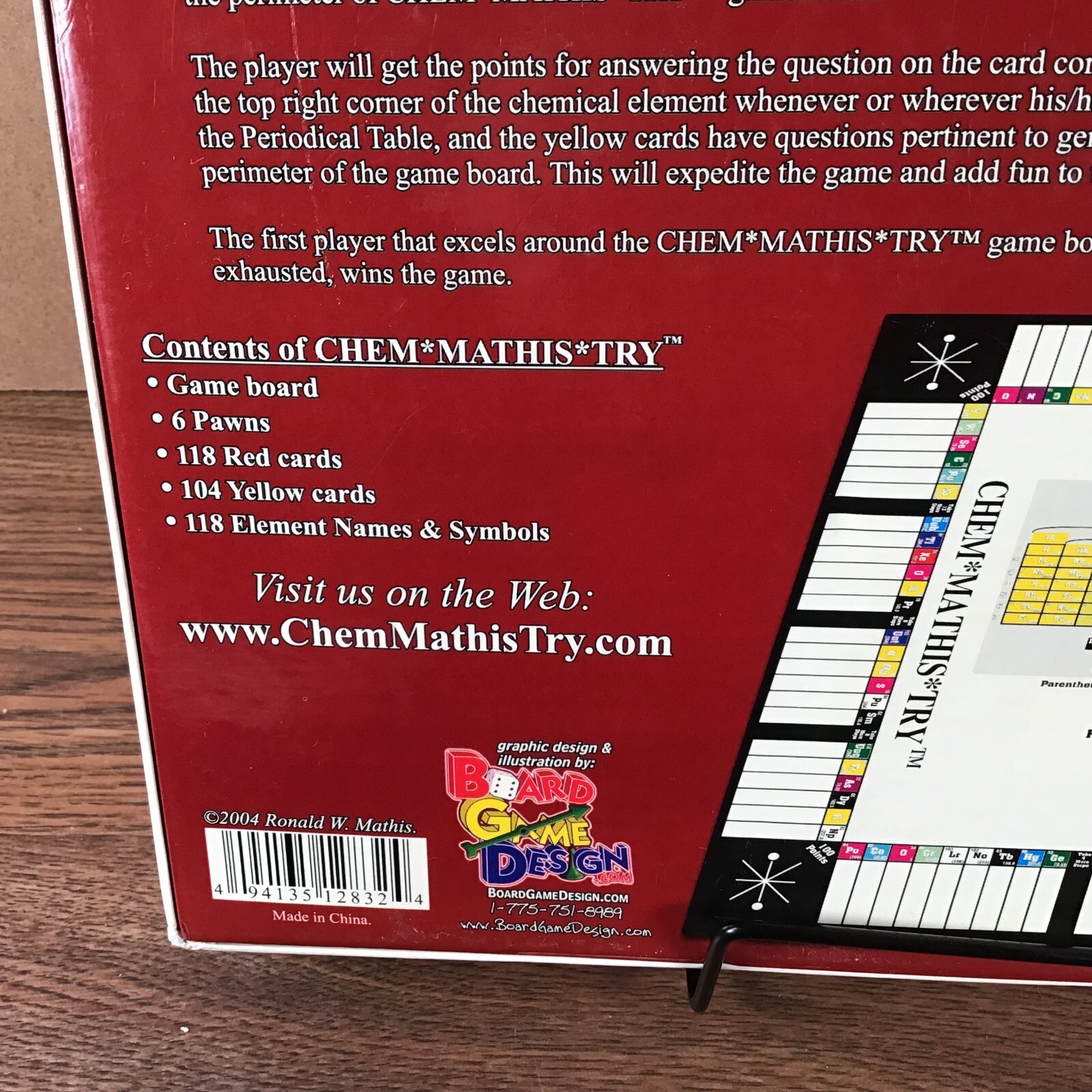 CHEM MATHIS TRY BOARD GAME Metals NonMetals 2-6 Player 10 & Up Science Education