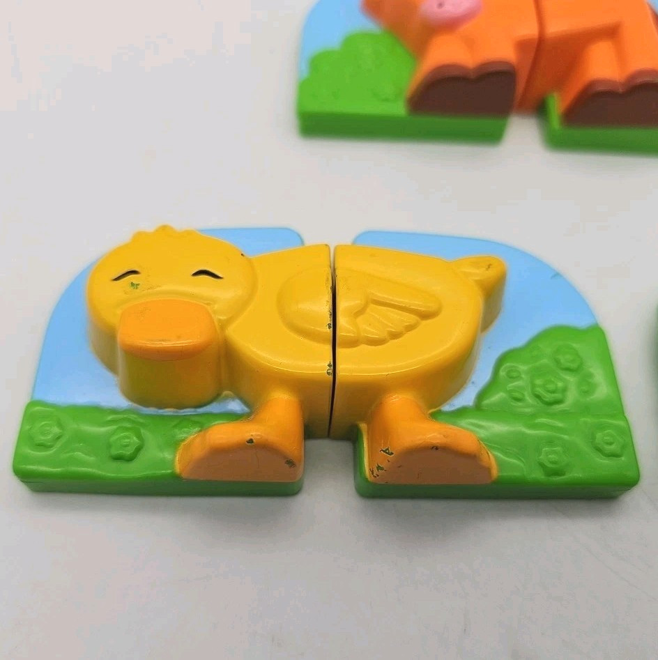 LeapFrog Fridge Set of 3 Replacement Farm Animals Cow Horse Duck Parts Learning