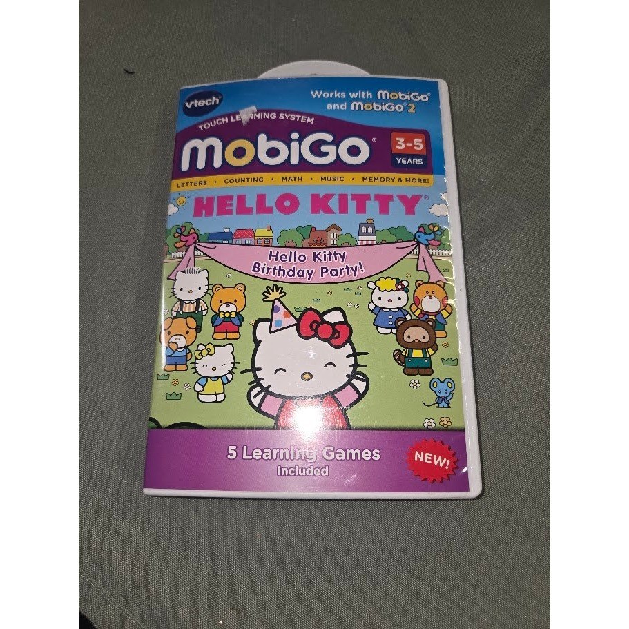 VTech MobiGo Hello Kitty Birthday Party Learning Game Cartridge 3-5 Years Case