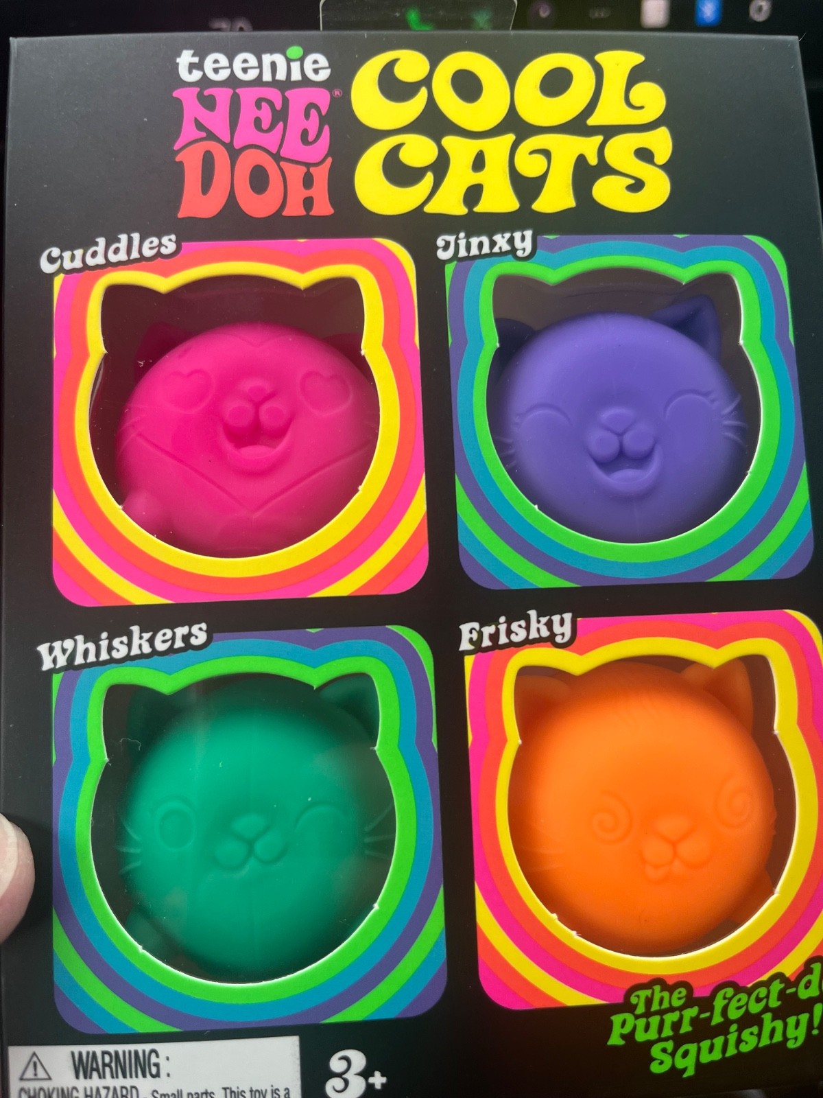 🐱 NeeDoh teenie 4 Pack Nee Doh Mini Cool Cats Set of Four New Factory Sealed🐱