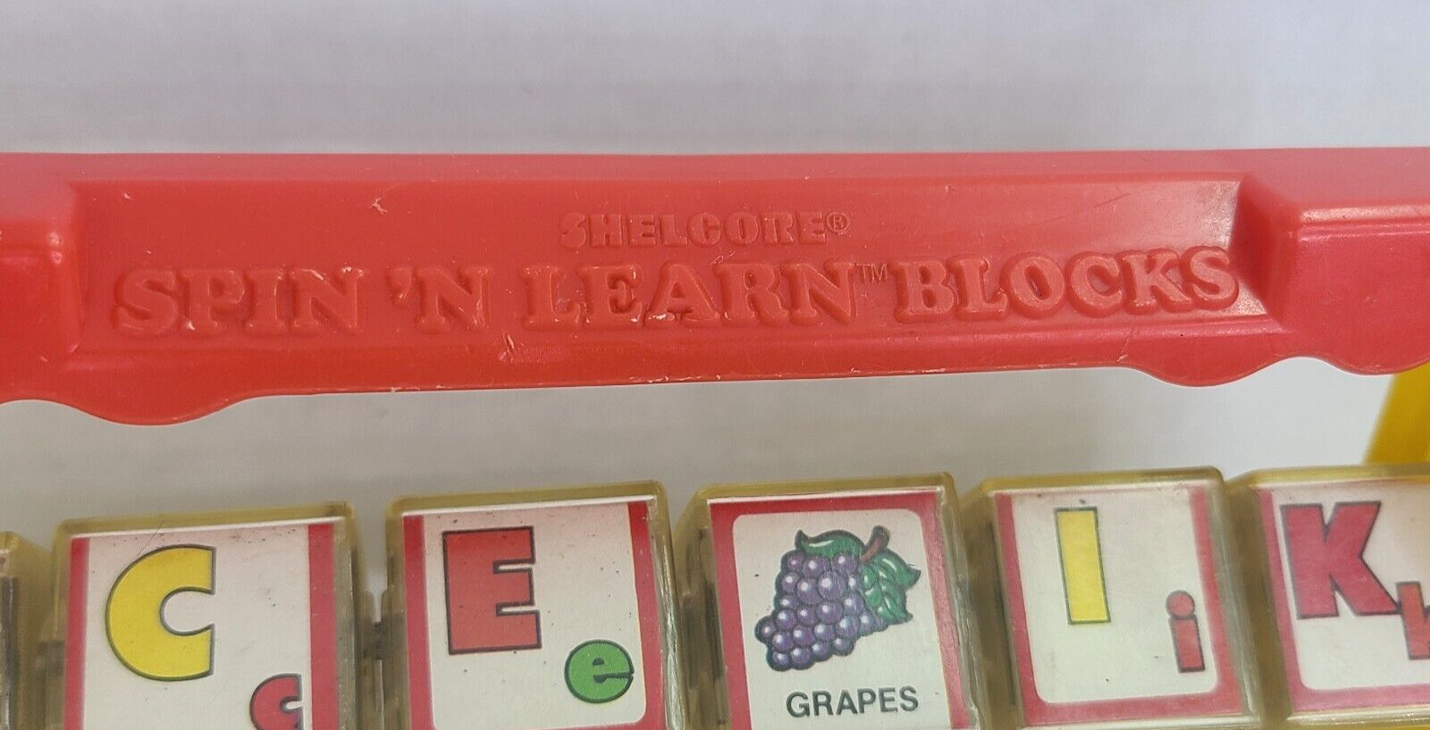 Vintage 1987 Spin ‘N Learn Blocks Letters and Numbers Blocks Toy 1987 Shelcore