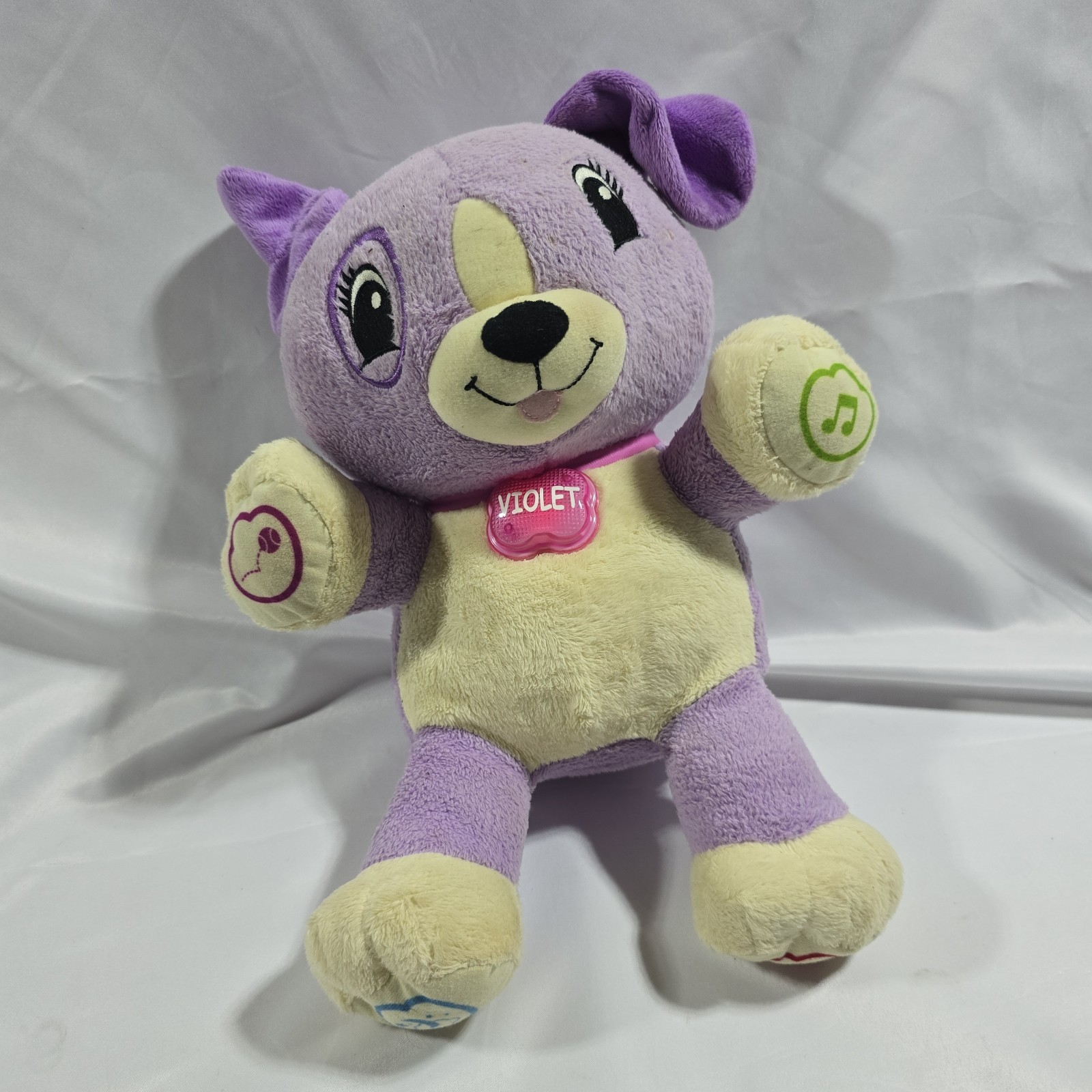 LeapFrog My Pal Violet Plush 🐶 Interactive 13” Lavender Dog – Tested, Clean