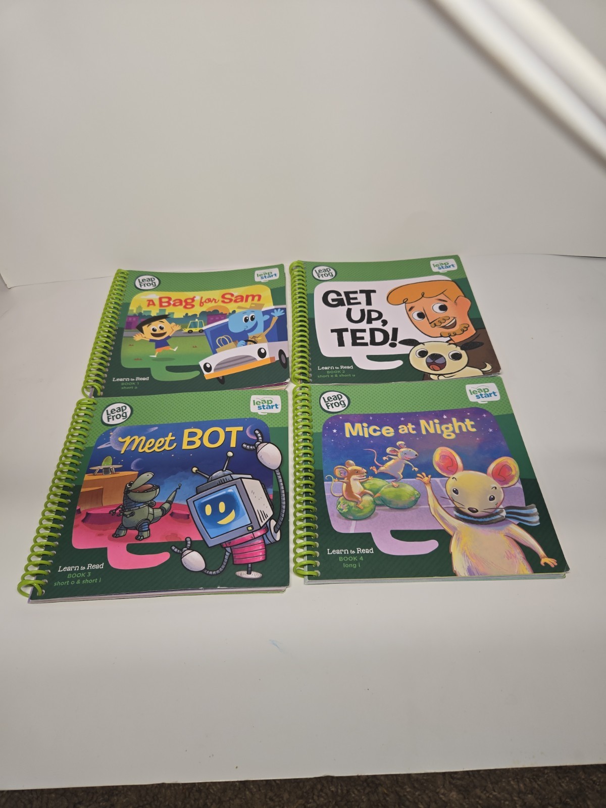 Lot Of Twelve (12) Leap Frog Learn To Read Sprial Books Use
