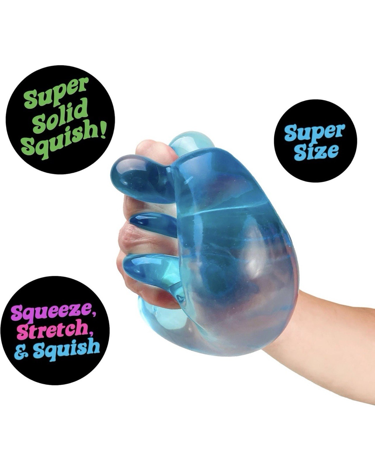 NeeDoh Nice Berg Blue XL Giant Nee Doh Niceberg Solid Squish Cube Ice Block -NEW