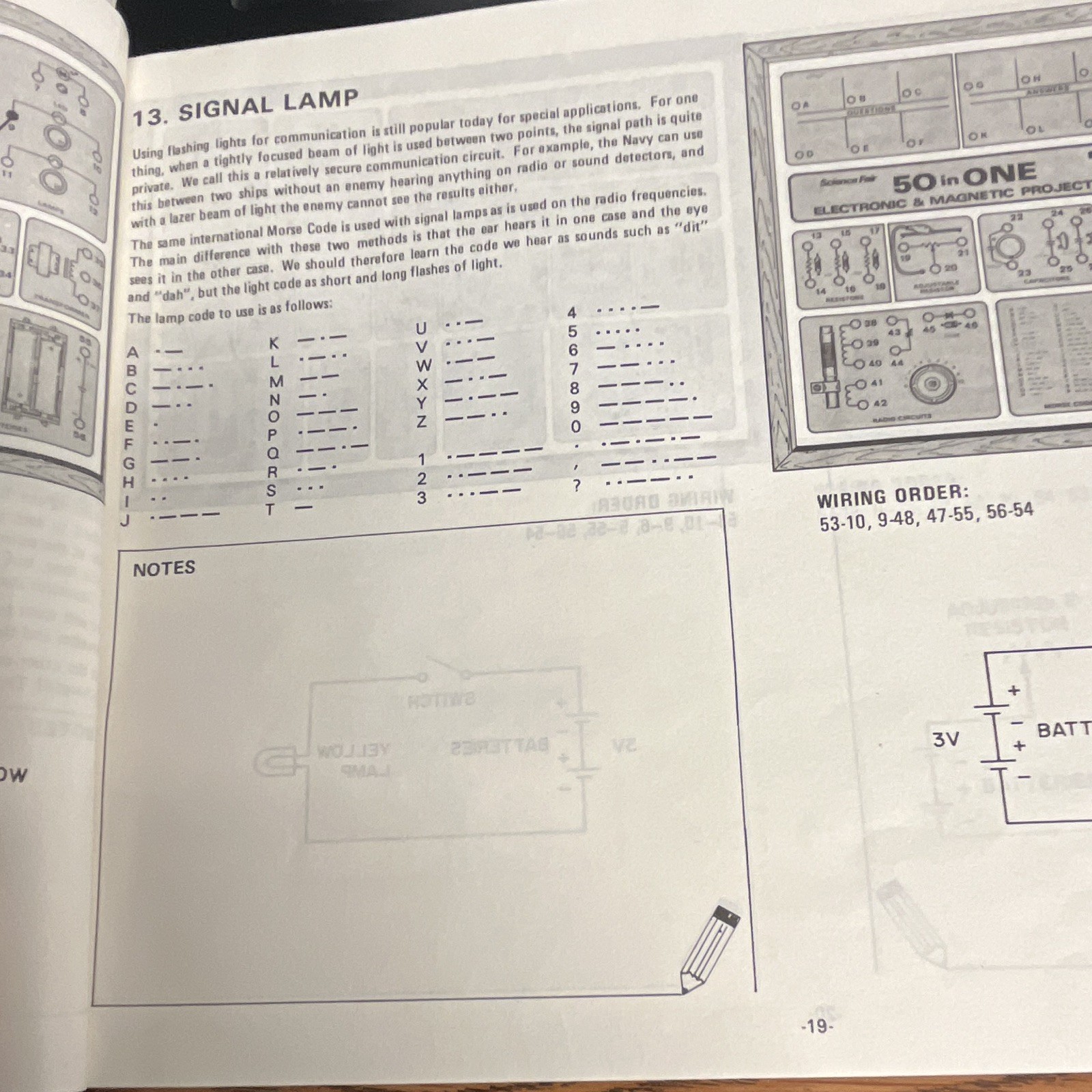 Science Fair 50-in-1 Electronic & Magnetic Project Kit Manual 28-227 1980