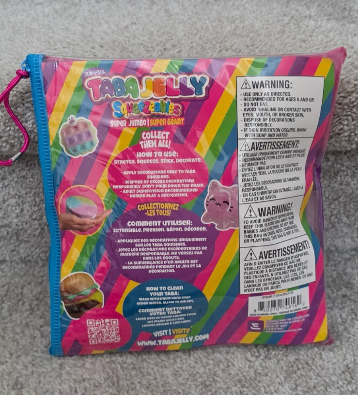 Taba Jelly Squeezeables Super Jumbo Cookie 5″ – Scented Jelly Squishy Toy