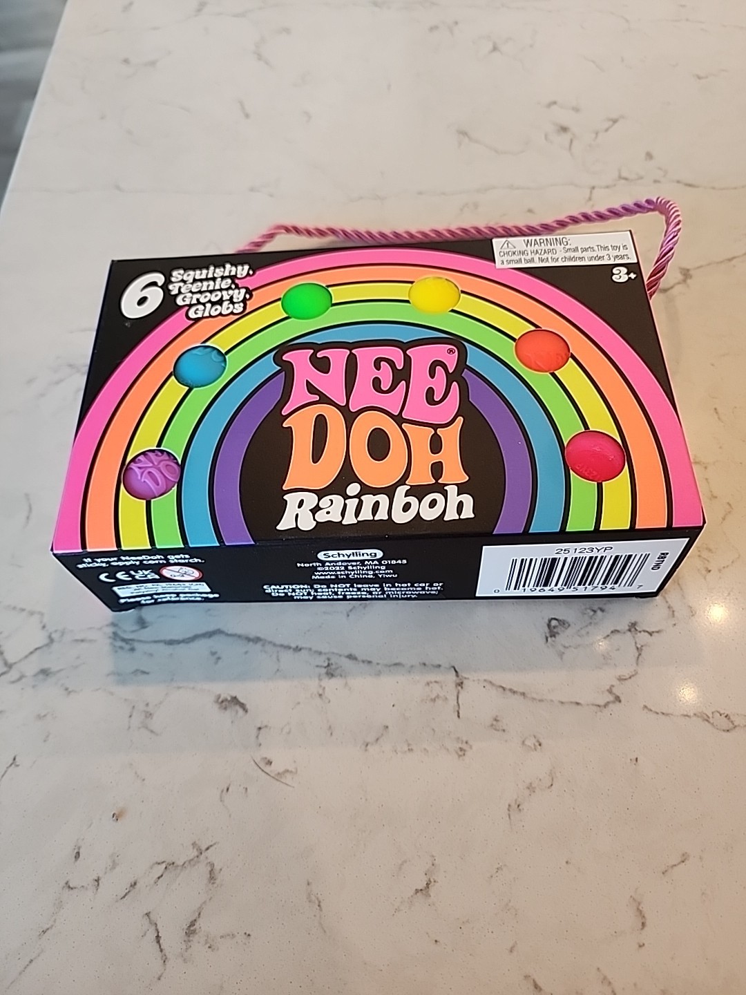 NeeDoh Rainboh Teenie Squishy Balls 6 Colors Rainbow Schylling Groovy Globs