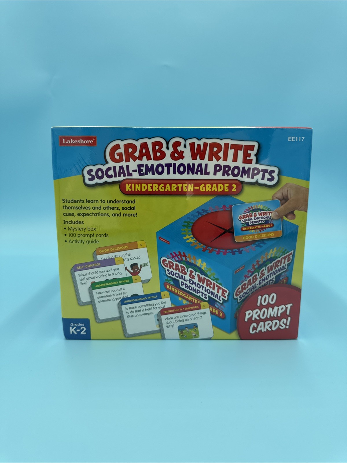 Lakeshore Grab & Write Social Emotional Prompts-grade K-2/100 Cards New!! EE117