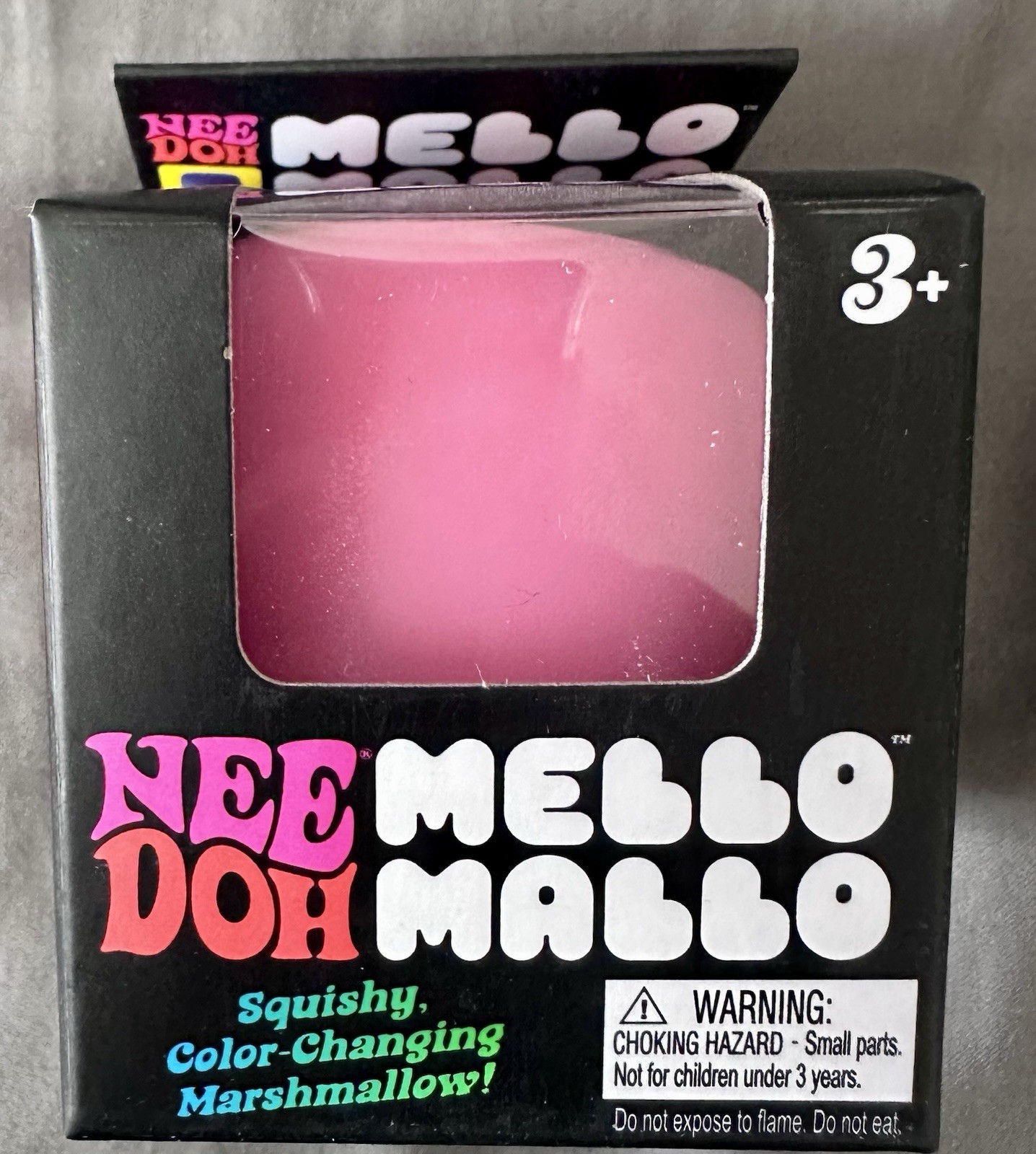 NIB Nee Doh Pink Mello Mallo Squishy Stress Anxiety Fidget Color Changing Toy