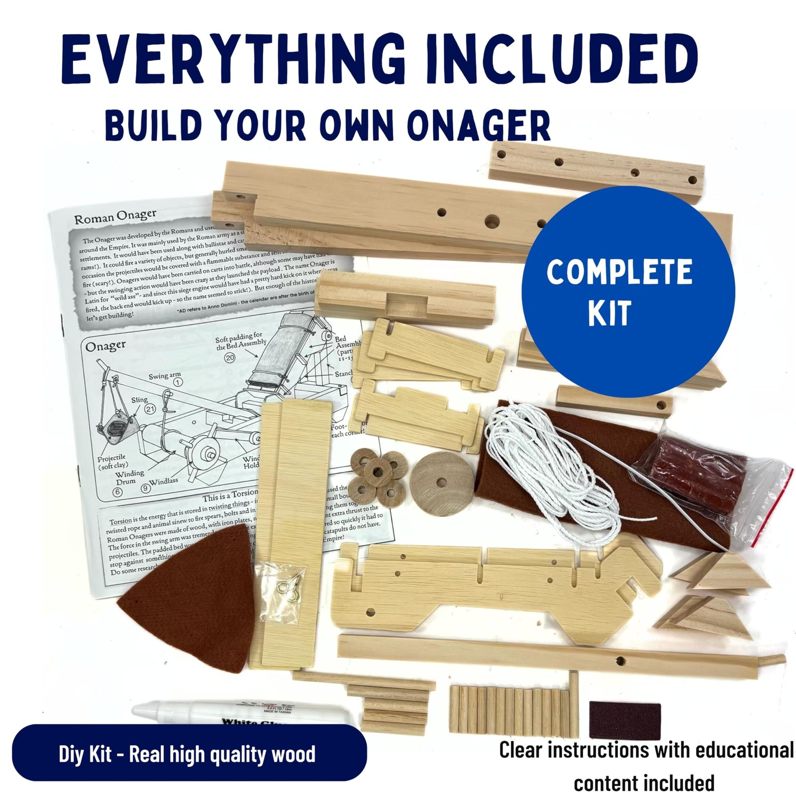 STEM Kit – Medieval Onager Catapult | Build Your Own Working Siege Engine | W…
