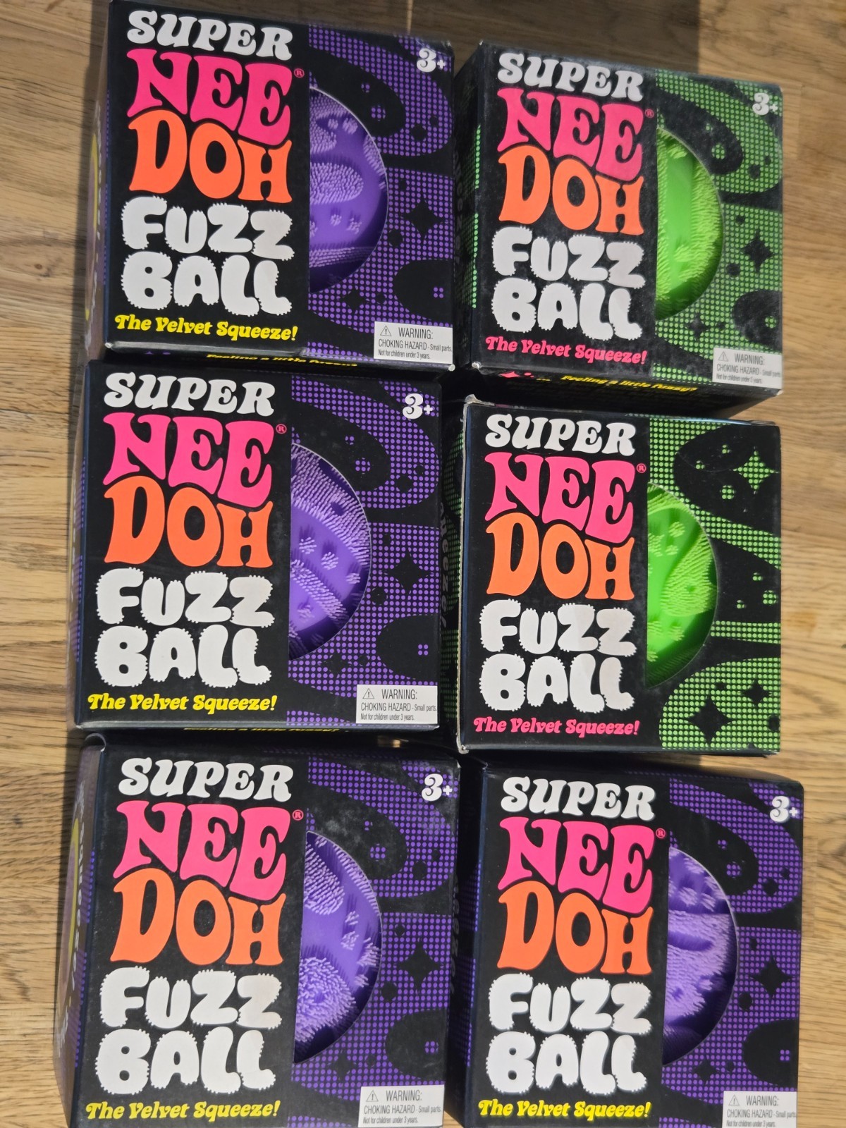 Lot of 2: NeeDoh Super Fuzz Ball XL Velvet Squeeze Random Colors!! Authentic