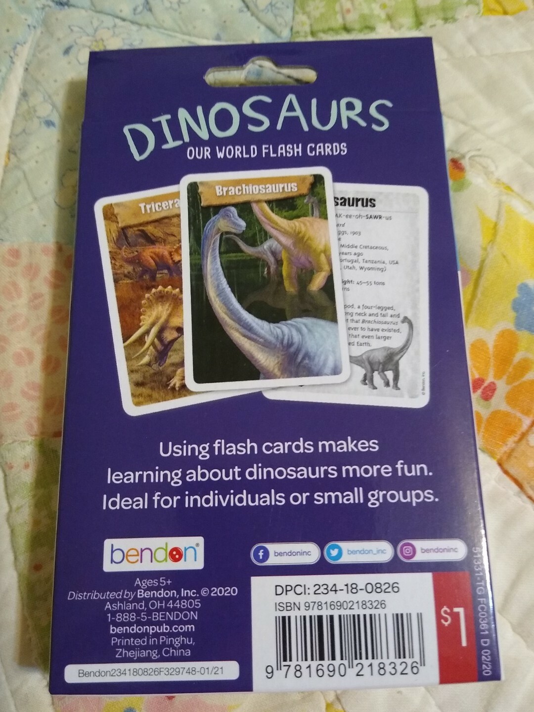 DINOSAURS 🦖 Educational Flash Cards Set of 36 Bendon NEW! Free shipping!