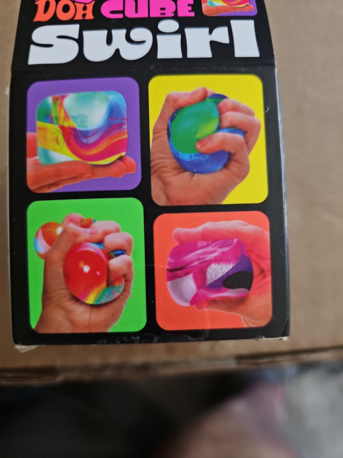 Nee Doh Nice Cube Swirl Super Solid Squish Purple Pink Blue Ages 3-4 Years 3+