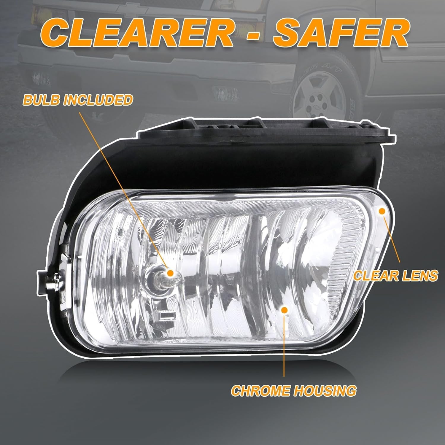 Fog Lights Compatible With 2003-2006 Chevy Silverado 1500 2500 3500 1500HD 2500H