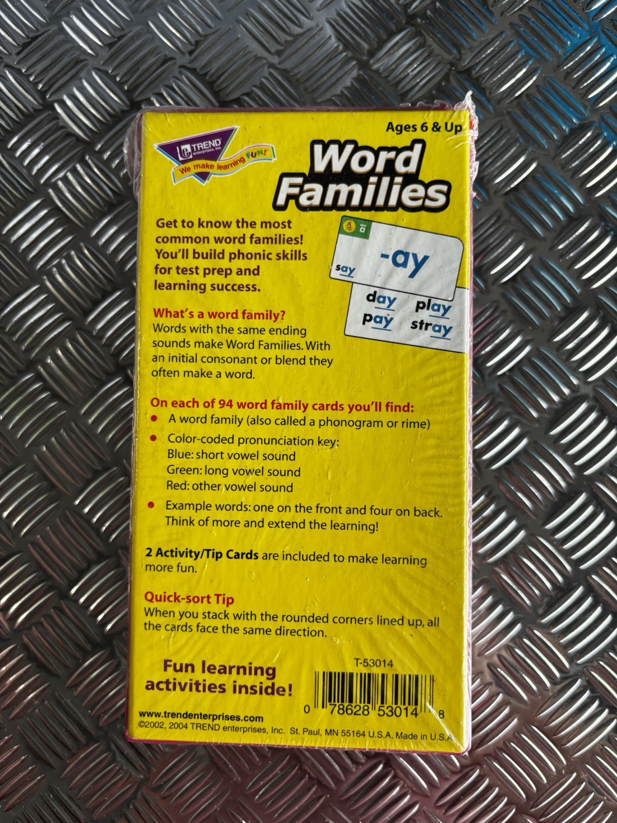 Lakeshore T-53014 Flash Cards Word Families Ages 6 & Up 96 Cards (CA-008)