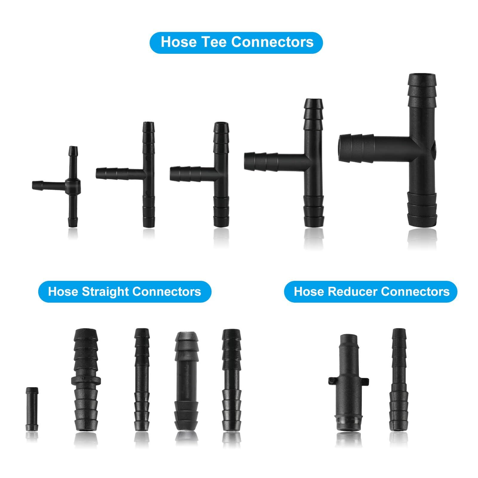 105PCS Automotive Vacuum Connector Assortment 1/8″-3/8″ Straight & Tee