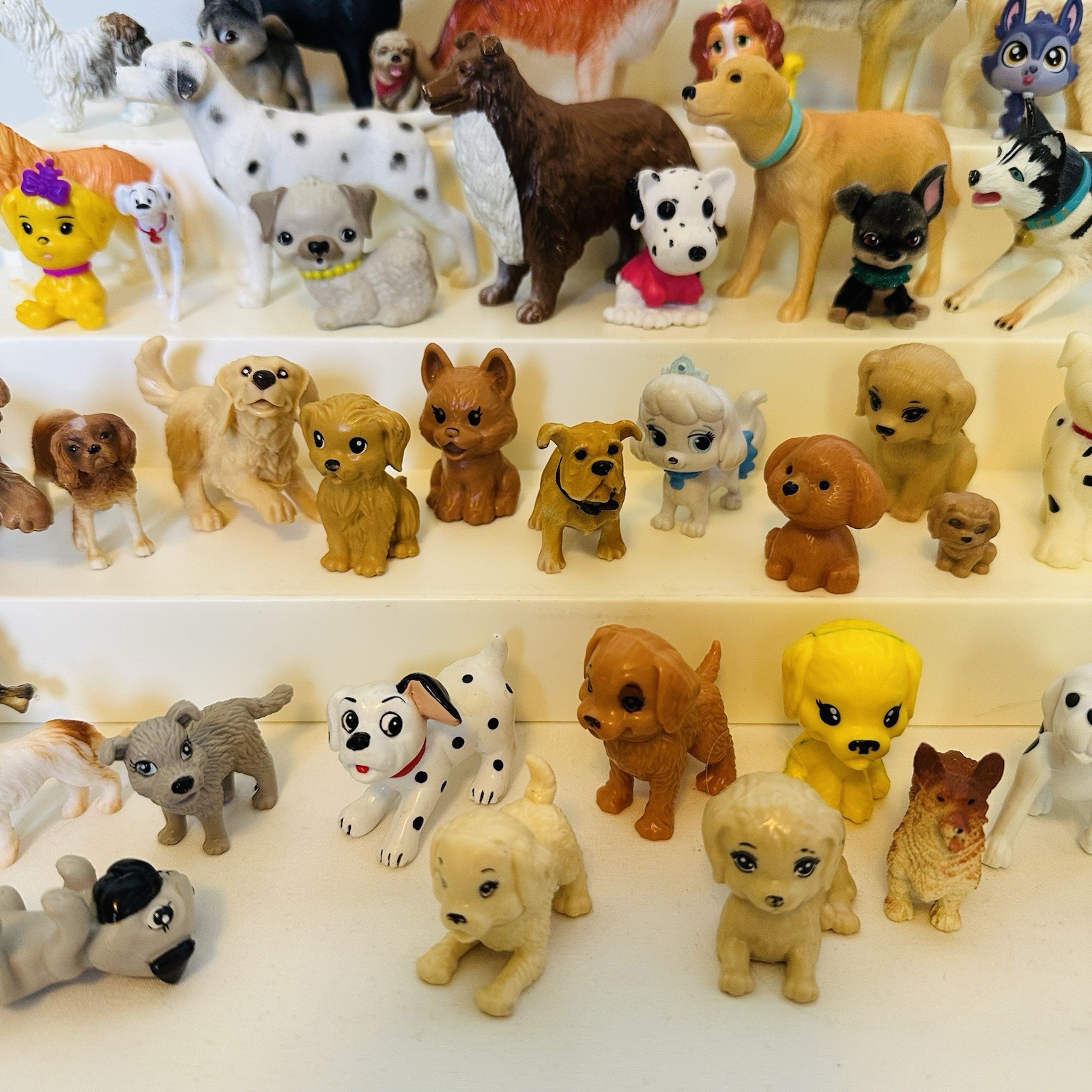 24 Pc Lot Dogs Puppies Figures Mixed Breeds Preschool Classroom .75″-3″