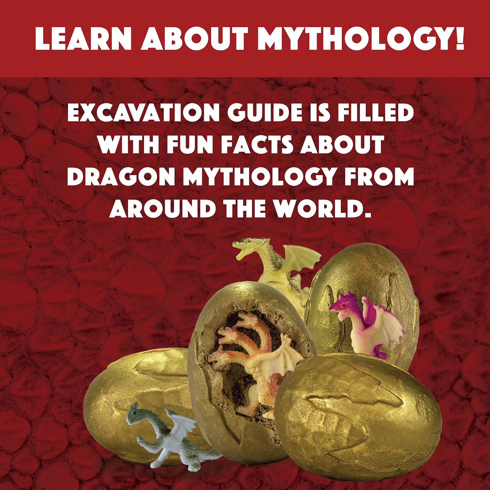 12 Dragon Eggs Dig Kit Educational Excavation Toy for Kids Ages 4 and Up