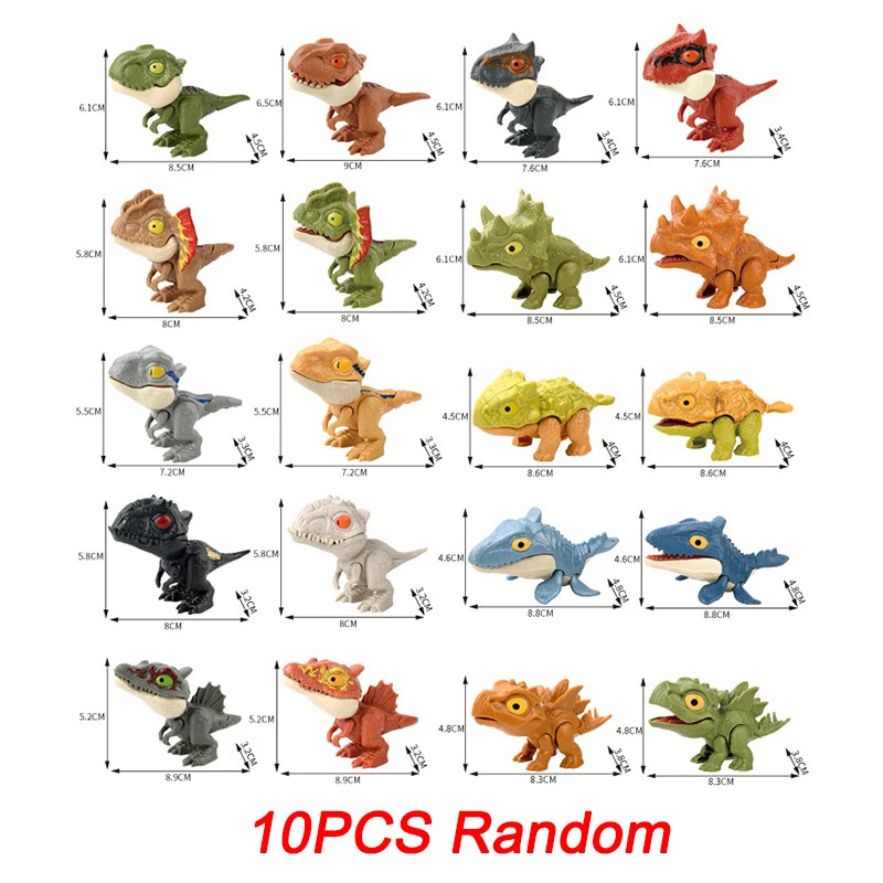 20-1PCS Finger Dinosaur Tricky Tyrannosaurus Finger-Biting Dinosaurs Movable Joi