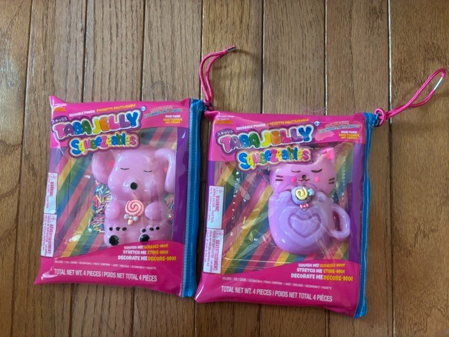 Taba Jelly Squeezeables Pink Cat Mug Squishy, Kaylee Kitty & Pink Dog