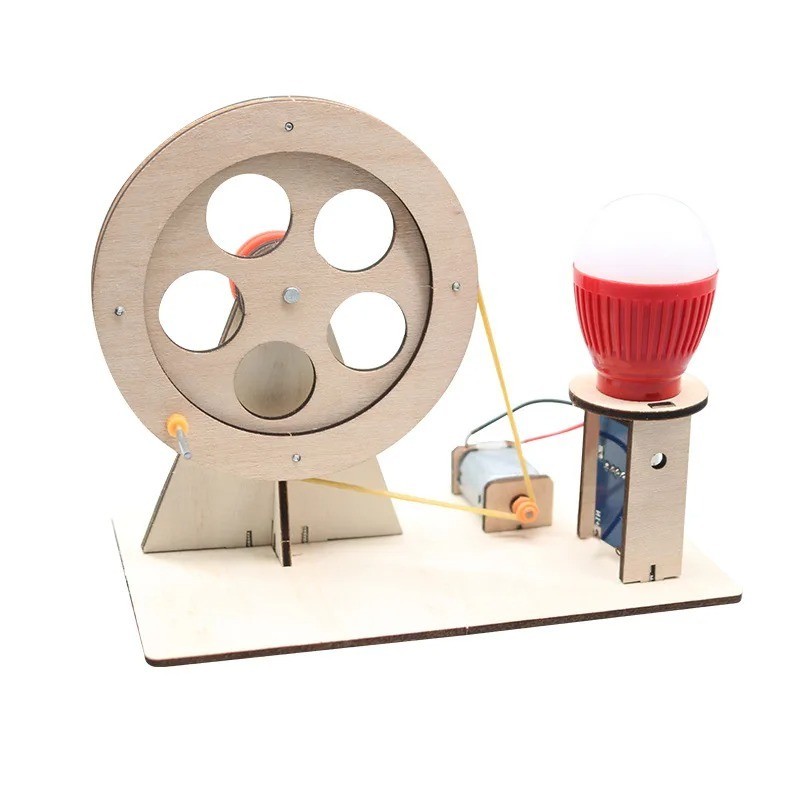 Funny DIY Mini Hand Crank Generator DIY Science Experiment Kit & Education Model