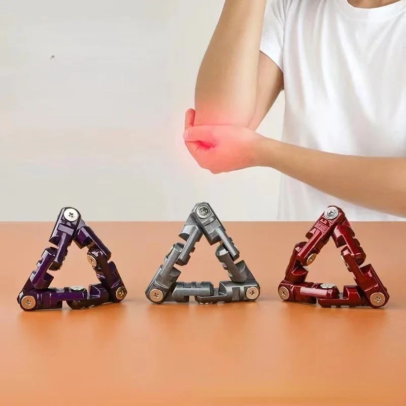 Infinite Flip Chain Fidget Toy – Metal Alloy Stress Relief Desk Bracelet for Adu