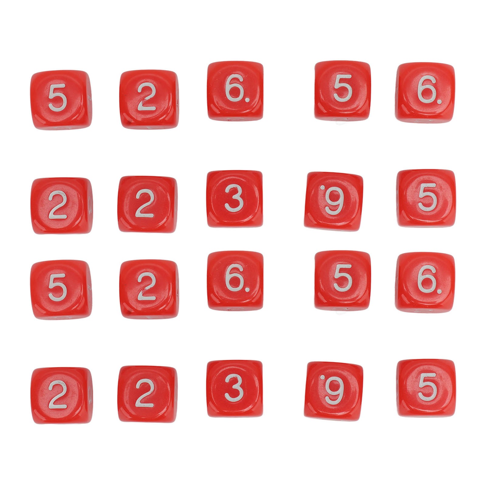 20PCS 6 Sided Board Game Dice Durable Learning Aid For Teaching