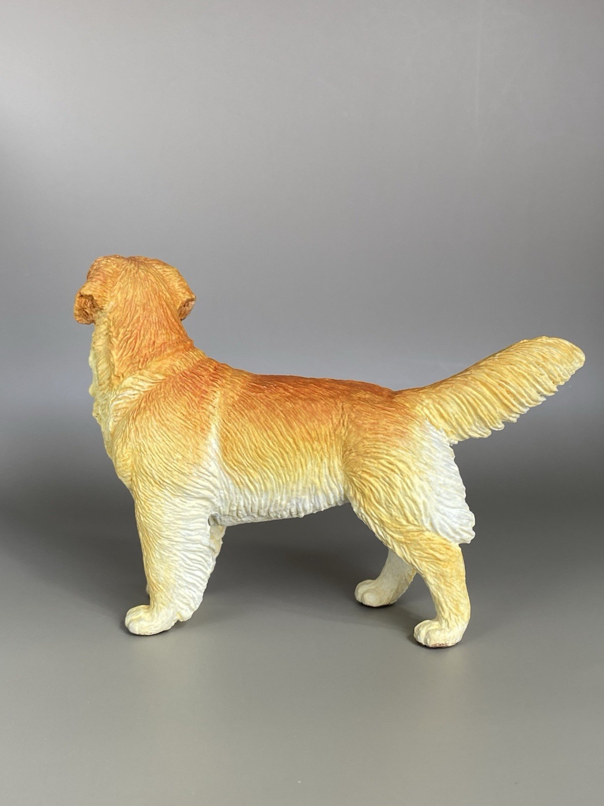 OOAK Custom Schleich Safari Ltd Golden Retriever Dog Plastic Toy Animal Figurine