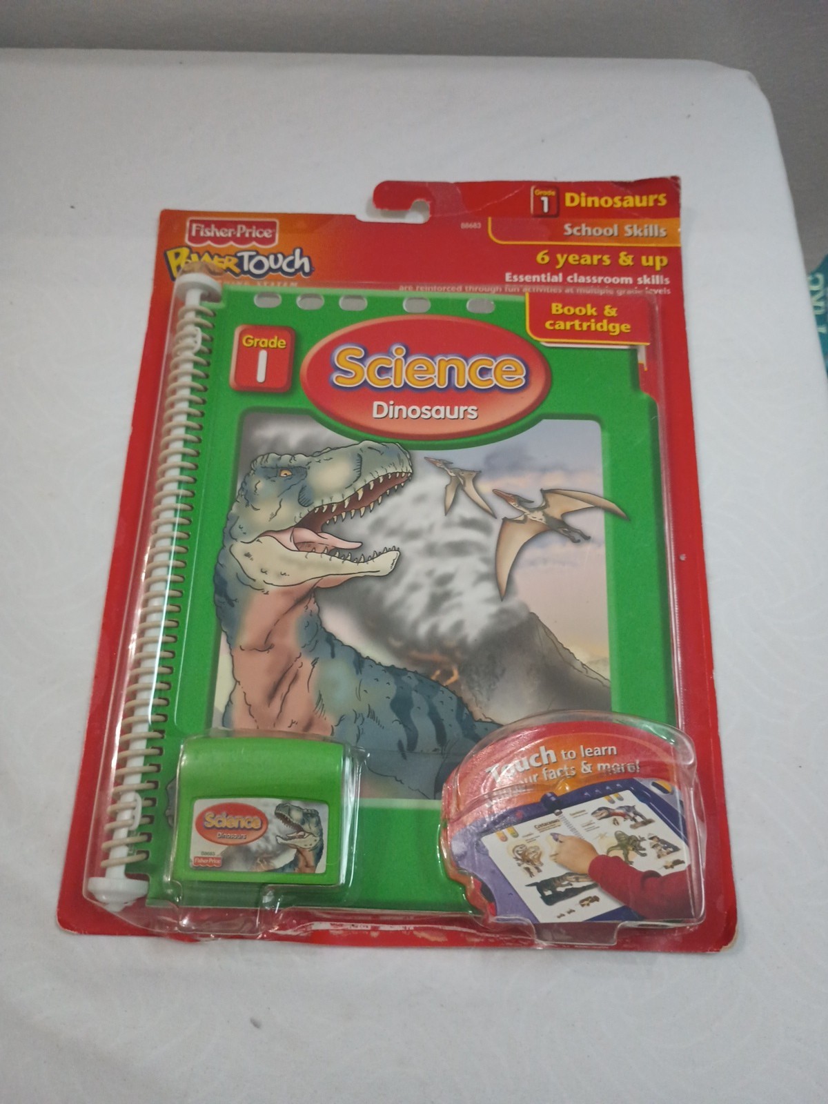 3 Fisher-Price Power Touch Books & Cartridges Elmo & Science Grade 3-6 up.