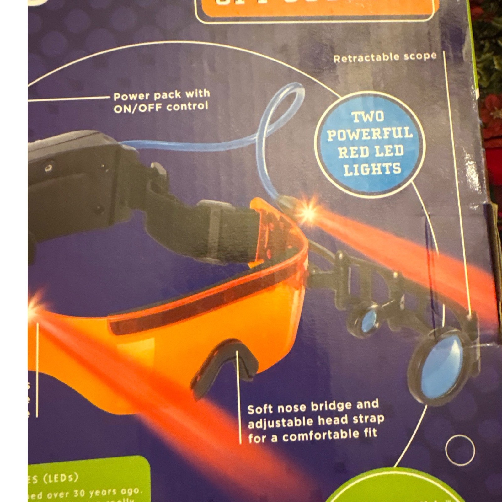 Discovery Kids Night Vision Spy Goggles Red LED Lights Retractable Scope Ages 8+