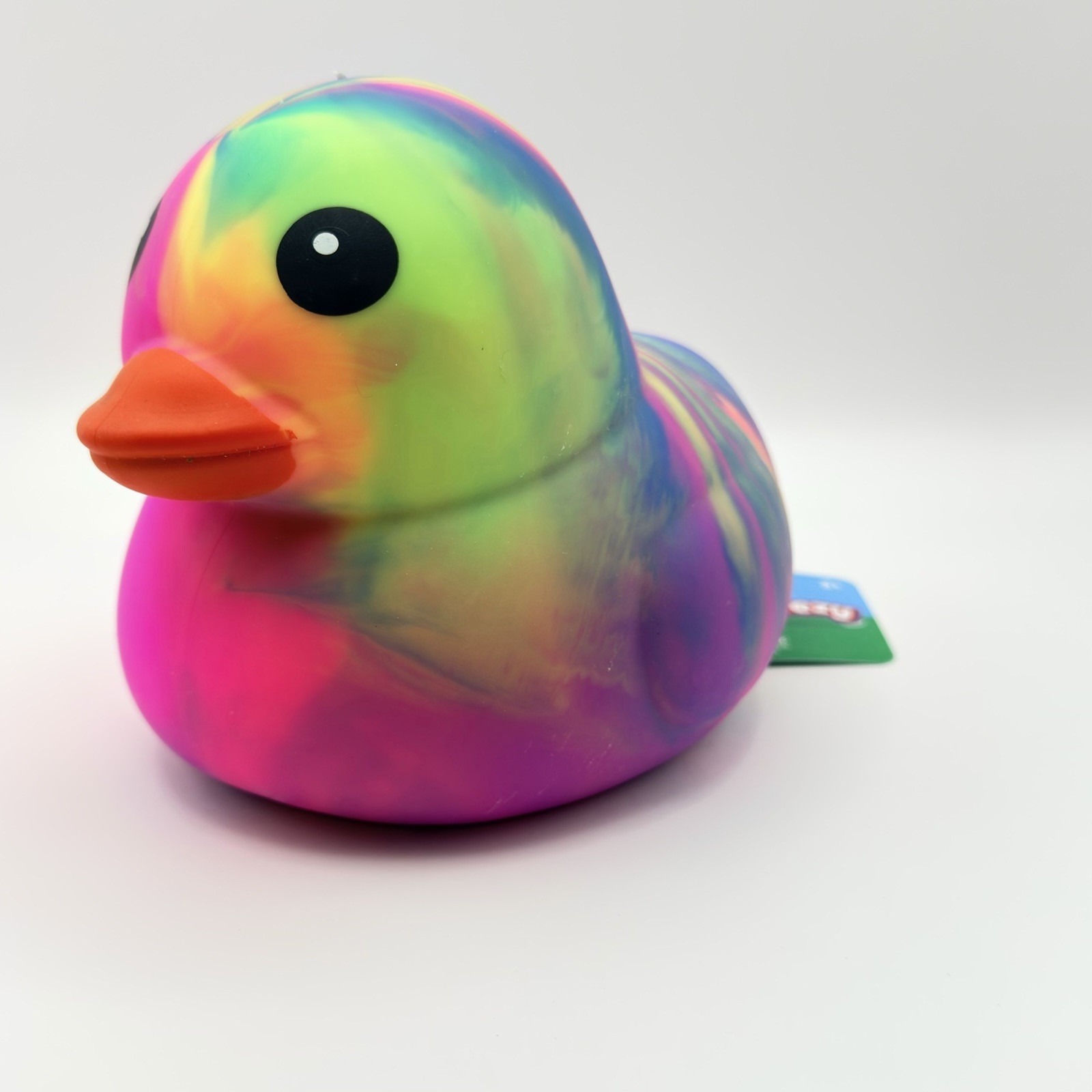 NEW Toymendous Squeeezy VIRAL Rainbow Jumbo Squeeezy Tye Dye Duck Squish Toy