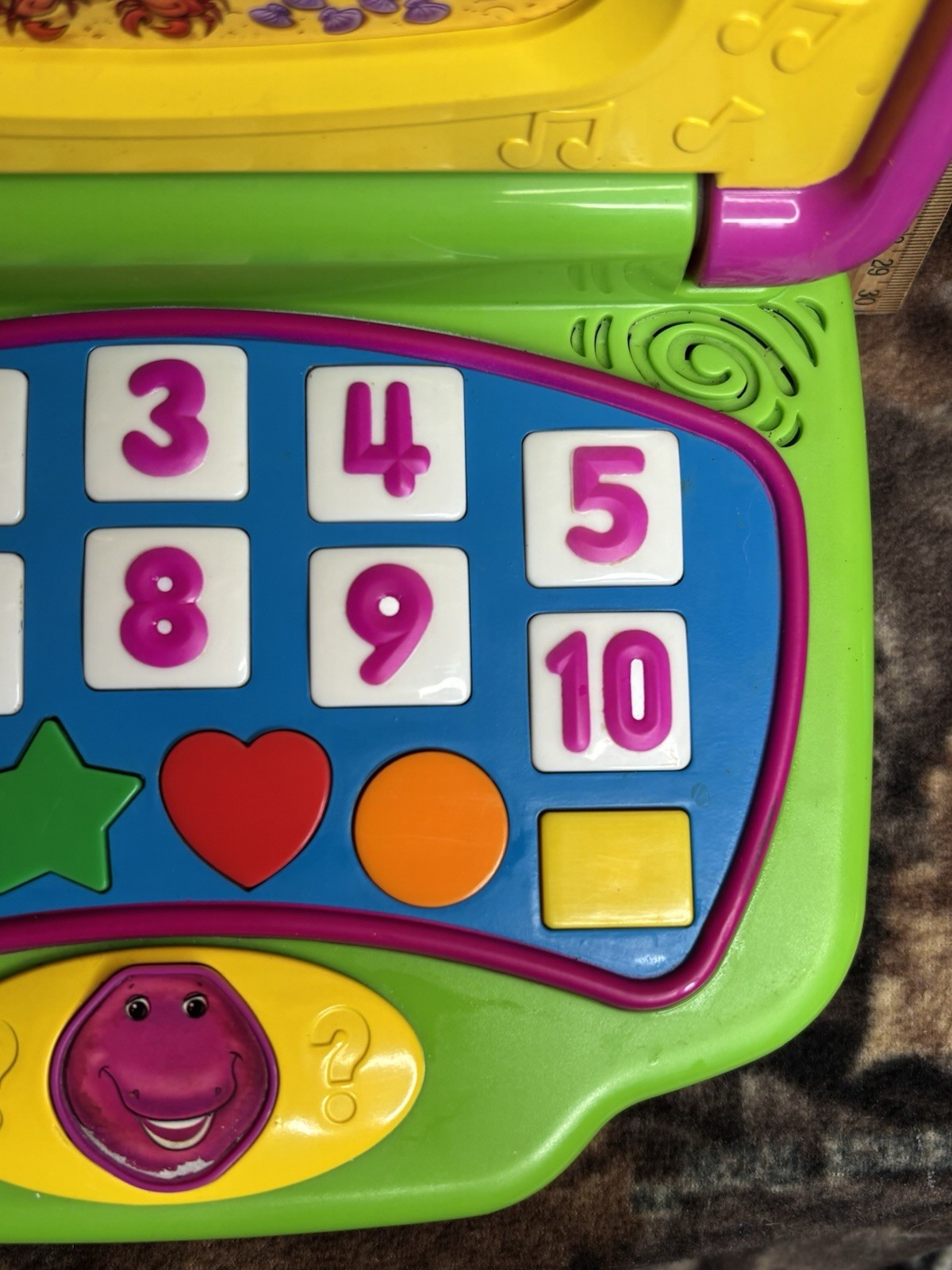 LOOK! BARNEY Laptop Interactive Learning (1) Cartridge 2002 Vintage Toy Portable