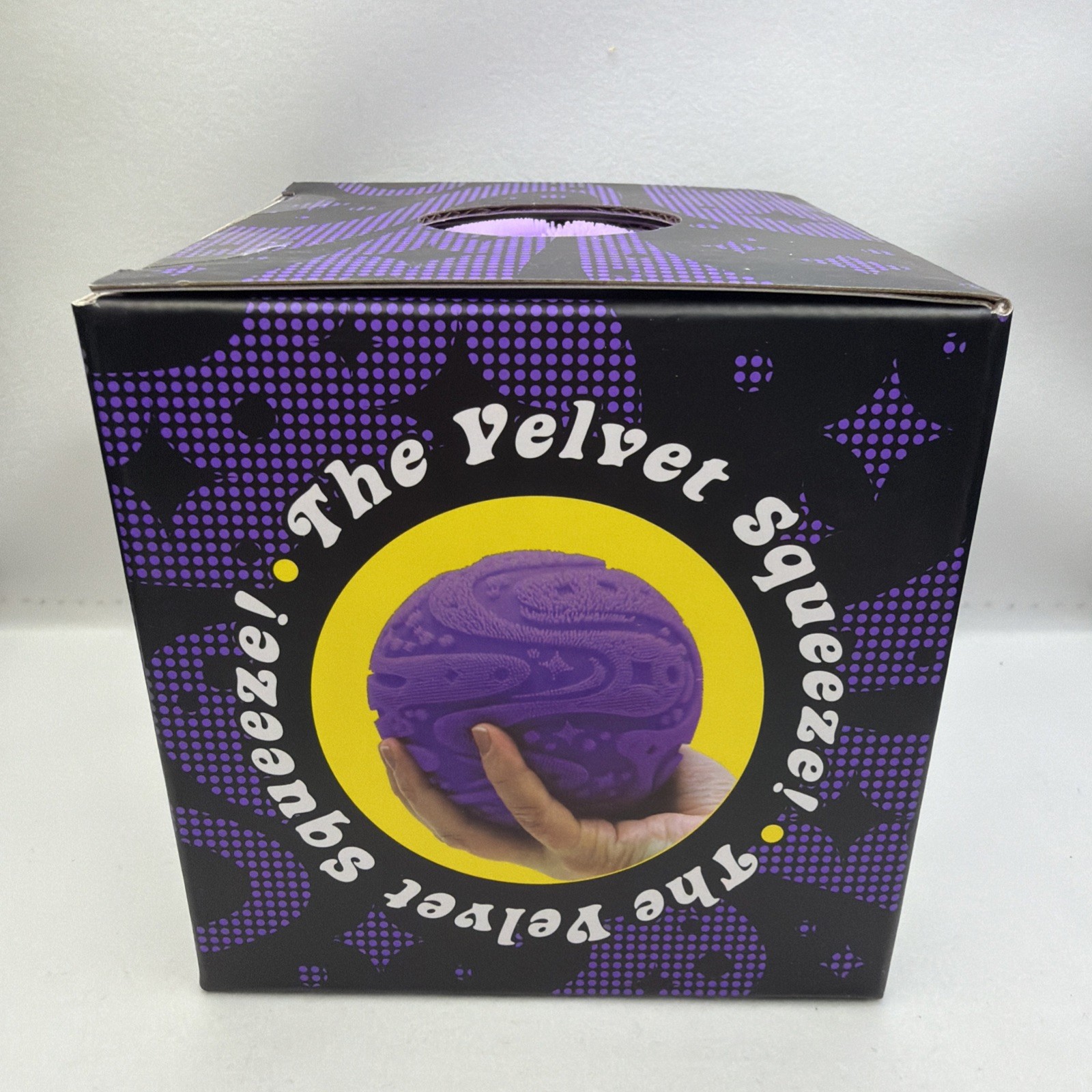 Schylling Nee Doh SUPER Fuzz Ball Velvet Squeeze Purple Sensory Toy AUTHENTIC
