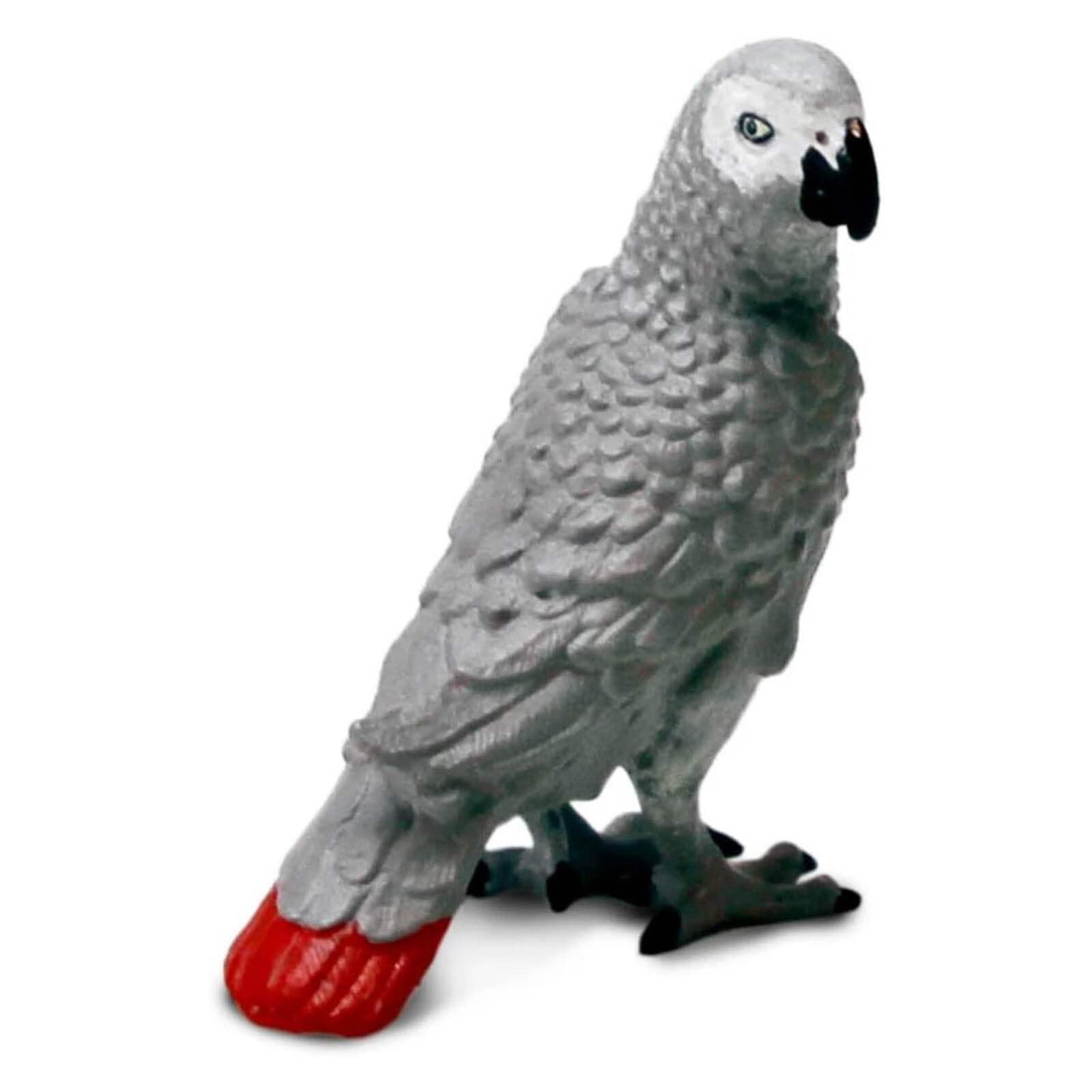 Safari Ltd African Gray Parrot Bird Animal Figure NEW IN STOCK