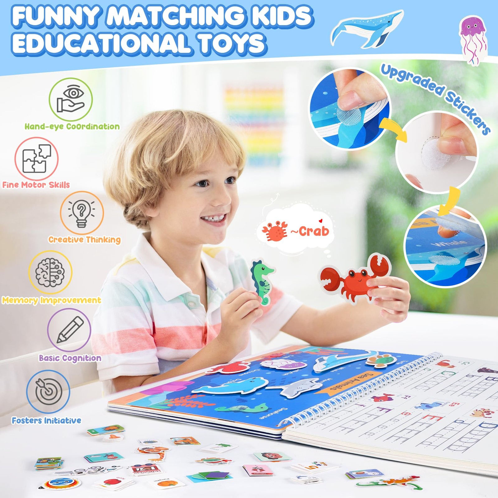 Busy Book for Toddlers 3-5, Preschool Learning Large-36 Themes, Multicolored
