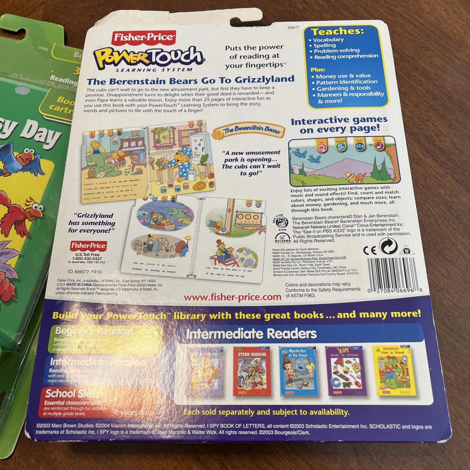 Fisher Price Power Touch Elmo’s Noisy Day & Brnstain Bears Go To Grizzlyland Lot